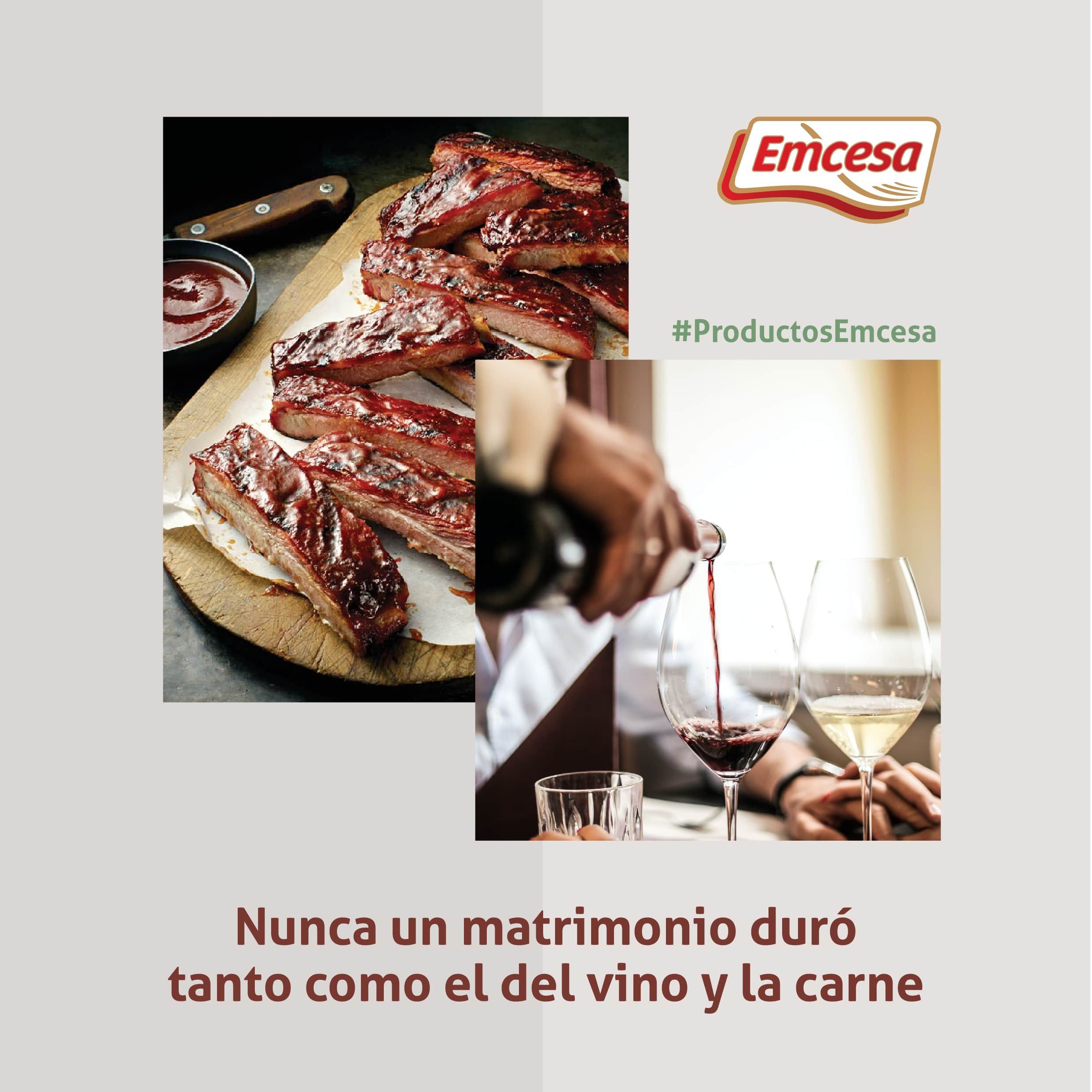 Vinos blancos y tintos para los productos de Emcesa