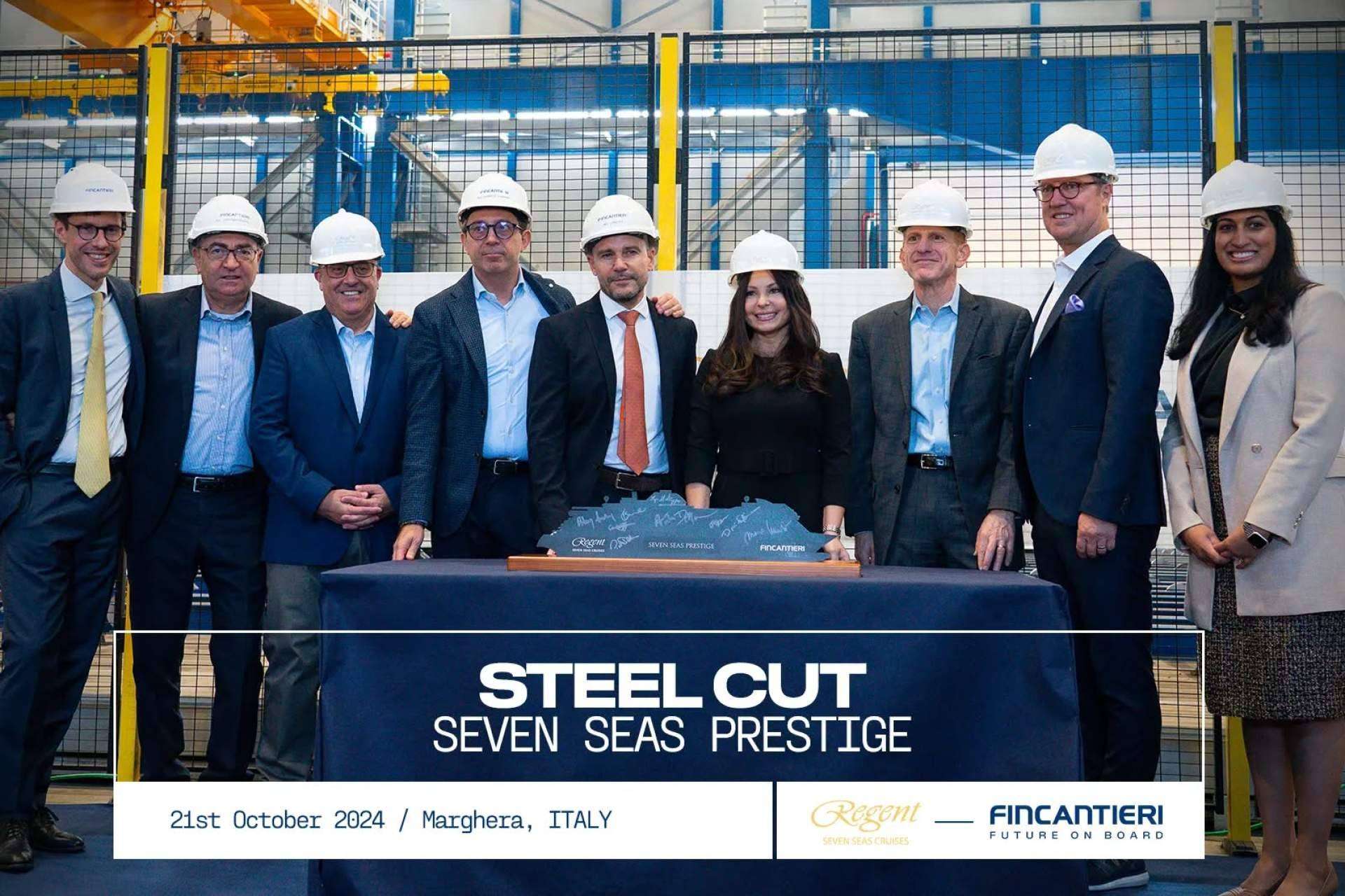 El primer corte de acero del nuevo Seven Seas Prestige™ de Regent Seven Seas Cruises®
