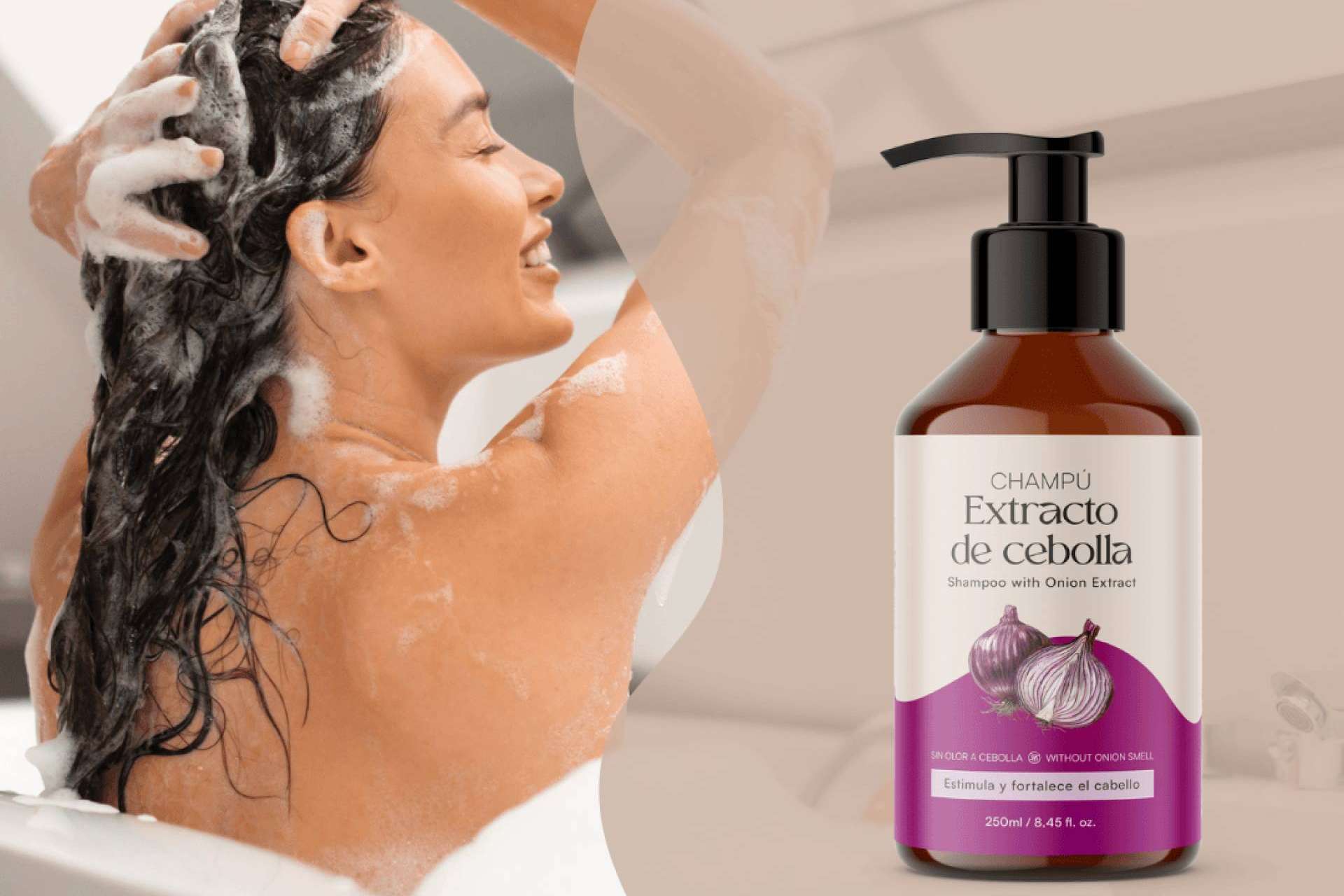 El cuidado capilar con el champú anticaída de cebolla de QKnatur
