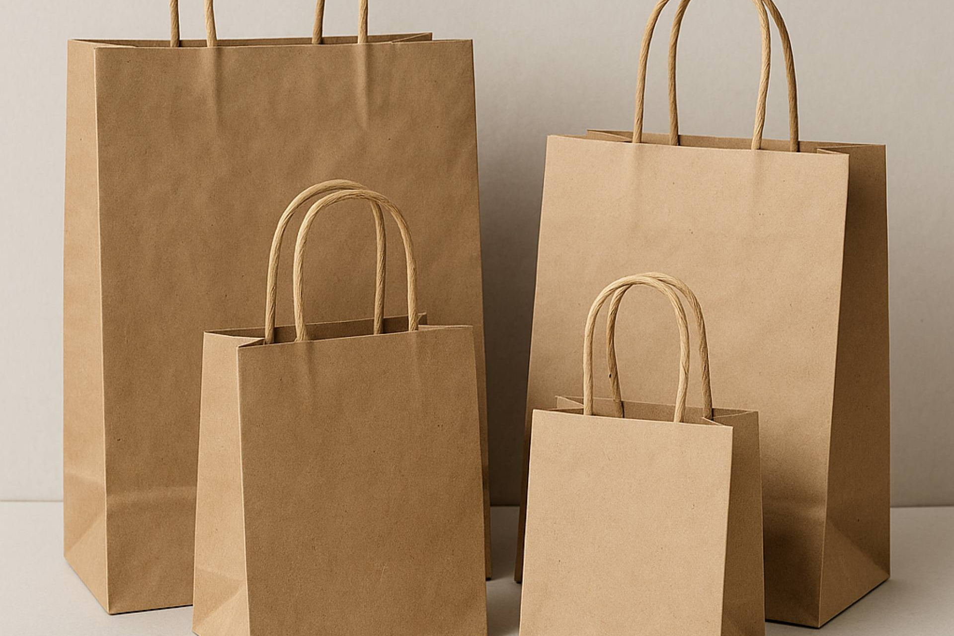 Bolsas recicladas con asa retorcida; sostenibilidad y diseño en un solo producto