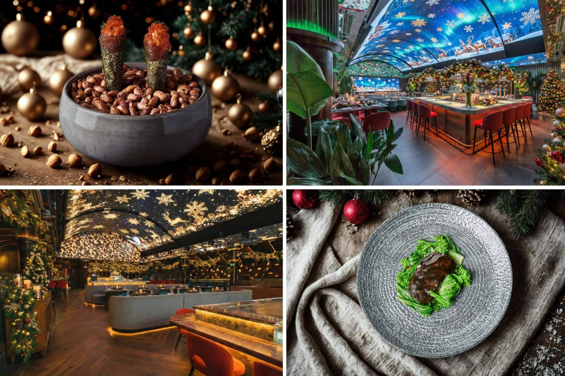 Gastronomía, luces y espectáculo, así se celebra la Navidad en el restaurante Quintoelemento