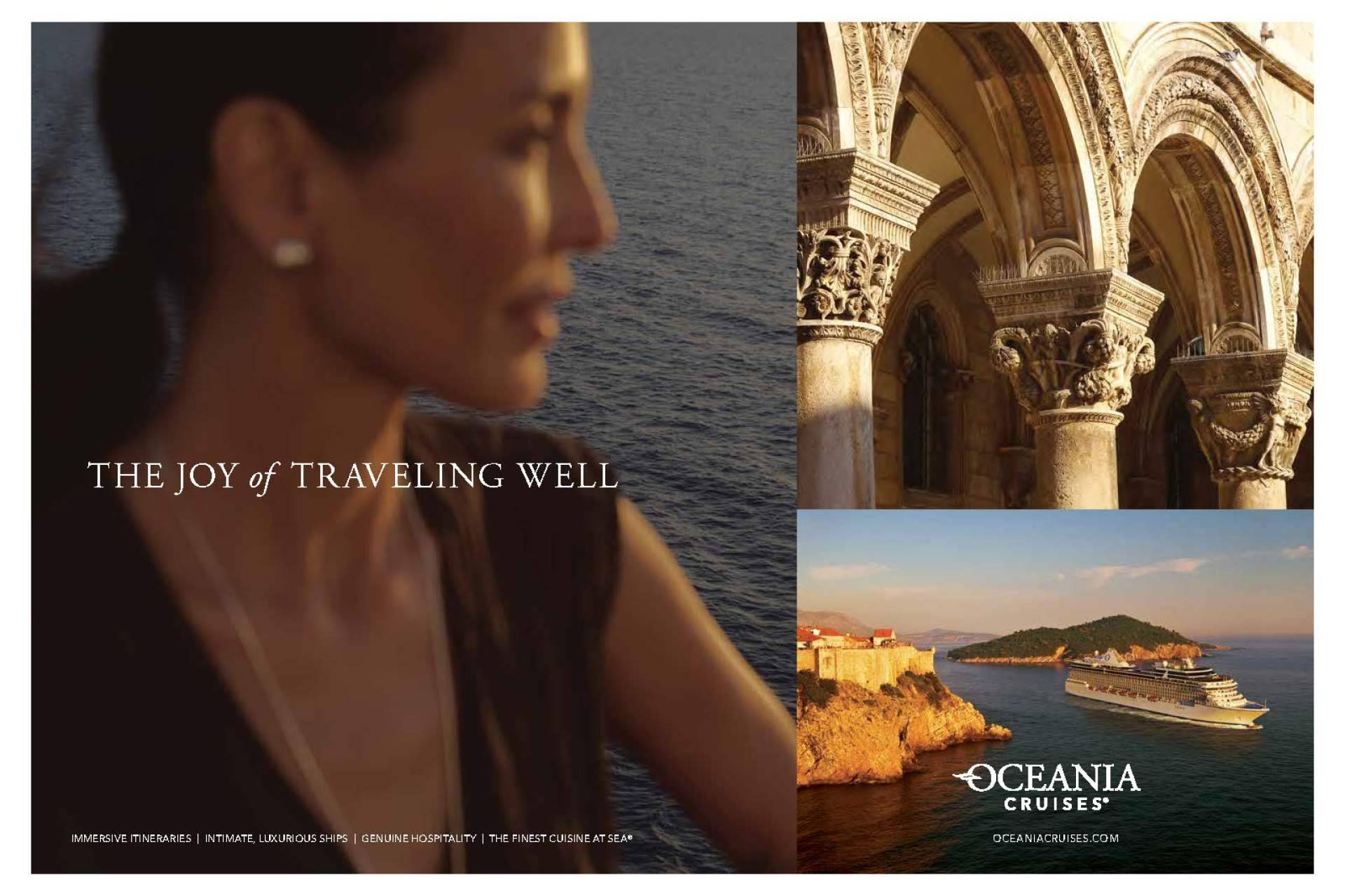 Oceania Cruises lanza “The Joy of Traveling Well”, su nueva campaña de marca.